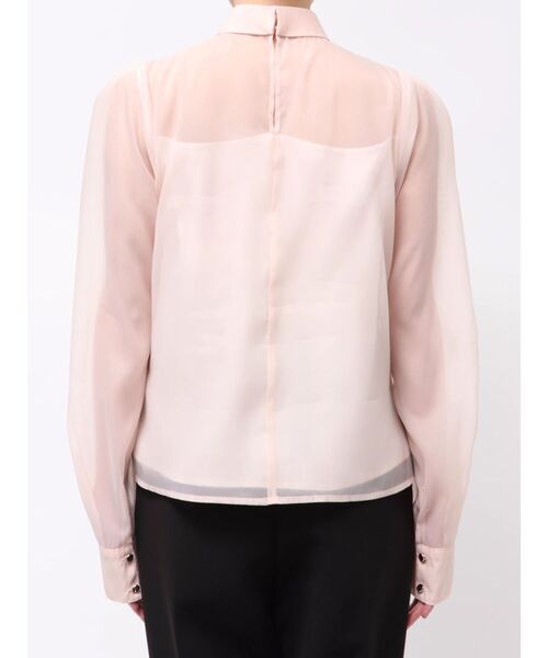 MERCURYDUO（マーキュリーデュオ）の「オーガンジービッグボウタイブラウス（シャツ/ブラウス・レディース・オフホワイト/ピンク/ライトグレー・FREE）」の9枚目の写真