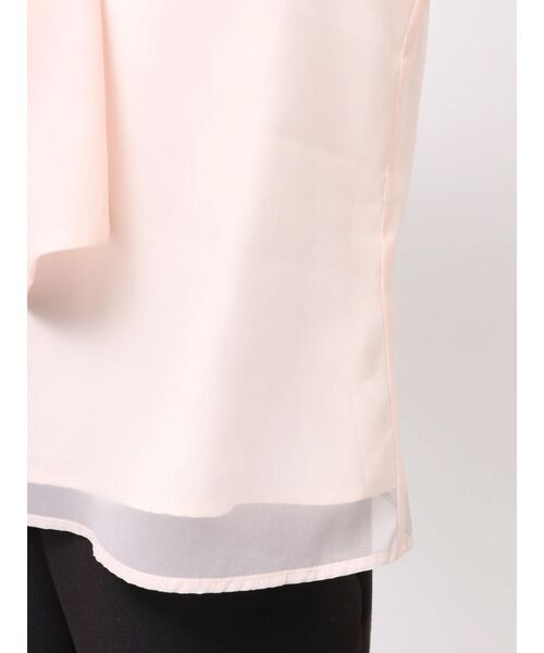 MERCURYDUO（マーキュリーデュオ）の「オーガンジービッグボウタイブラウス（シャツ/ブラウス・レディース・オフホワイト/ピンク/ライトグレー・FREE）」の12枚目の写真