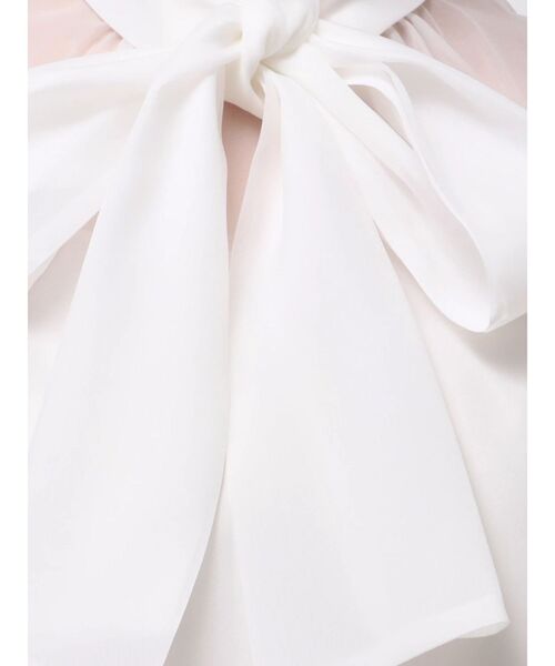 MERCURYDUO（マーキュリーデュオ）の「オーガンジービッグボウタイブラウス（シャツ/ブラウス・レディース・オフホワイト/ピンク/ライトグレー・FREE）」の16枚目の写真