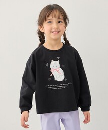 ANY（エニィ）の「【綿100%】ネコアソート 長袖Tシャツ（Tシャツ/カットソー）」