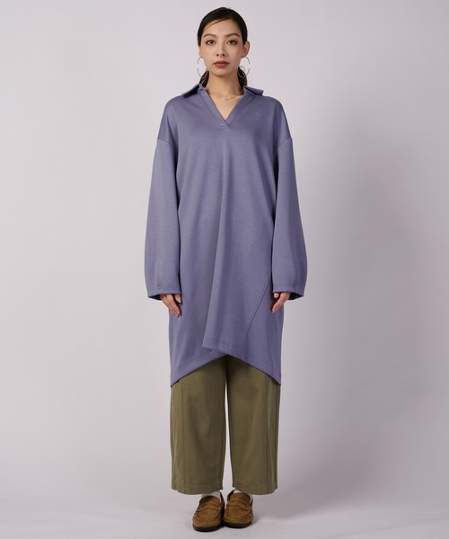 Eddie Bauer(エディーバウアー)の「カラー スキッパー 長袖ワンピース(ワンピース・レディース・ブラック/ブルー/ベージュ・S/M/L/XL)」の5枚目の写真
