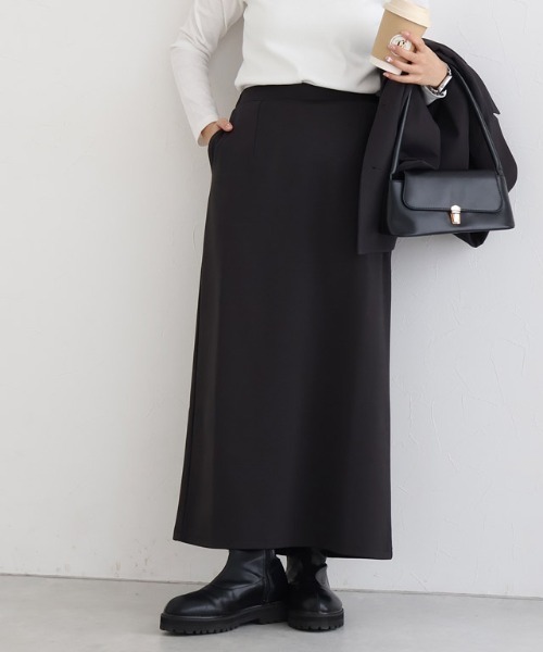 Pierrot（ピエロ）の「ストレスフリーな着心地ストレッチIラインスカート（スカート・レディース・ブラック/モカ/チャコール/グレイッシュベージュ・L/M/S/PL/PM/PS/TL/TM）」の5枚目の写真