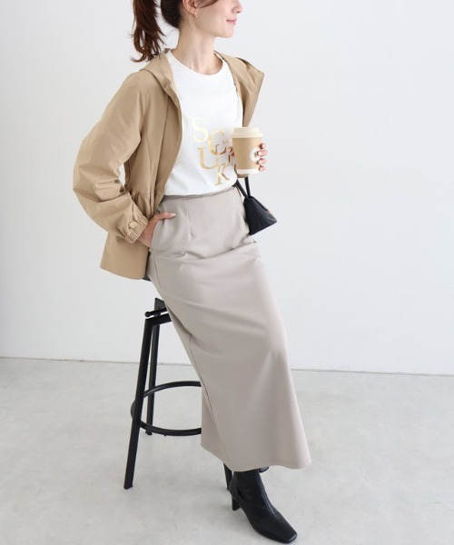 Pierrot（ピエロ）の「ストレスフリーな着心地ストレッチIラインスカート（スカート・レディース・ブラック/モカ/チャコール/グレイッシュベージュ・L/M/S/PL/PM/PS/TL/TM）」の18枚目の写真