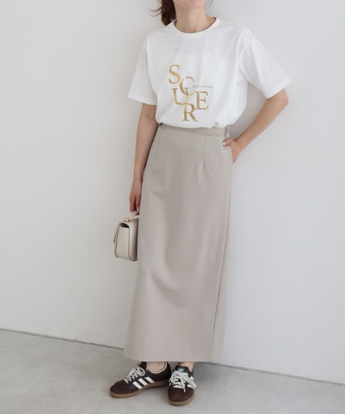 Pierrot（ピエロ）の「ストレスフリーな着心地ストレッチIラインスカート（スカート・レディース・ブラック/モカ/チャコール/グレイッシュベージュ・L/M/S/PL/PM/PS/TL/TM）」の19枚目の写真