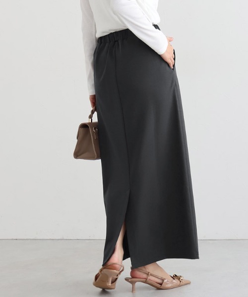 Pierrot（ピエロ）の「ストレスフリーな着心地ストレッチIラインスカート（スカート・レディース・ブラック/モカ/チャコール/グレイッシュベージュ・L/M/S/PL/PM/PS/TL/TM）」の22枚目の写真