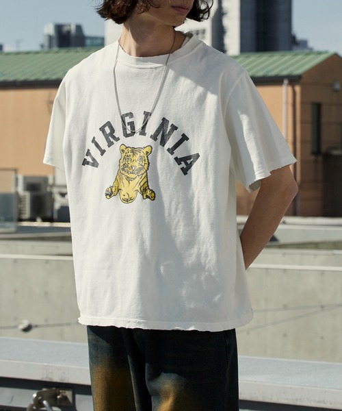 REMI RELIEF(レミレリーフ)の「REMI RELIEF/レミレリーフ NEW SP加工20/-天竺レギュラーT(VIRGINIA)クルーネックTシャツ 2026年春夏(Tシャツ/カットソー・メンズ・ブラック/オフホワイト・M/L/XL)」の2枚目の写真