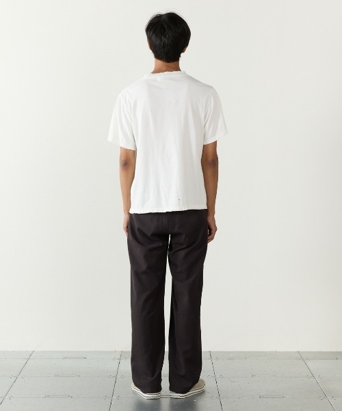 REMI RELIEF(レミレリーフ)の「REMI RELIEF/レミレリーフ NEW SP加工20/-天竺レギュラーT(VIRGINIA)クルーネックTシャツ 2026年春夏(Tシャツ/カットソー・メンズ・ブラック/オフホワイト・M/L/XL)」の5枚目の写真