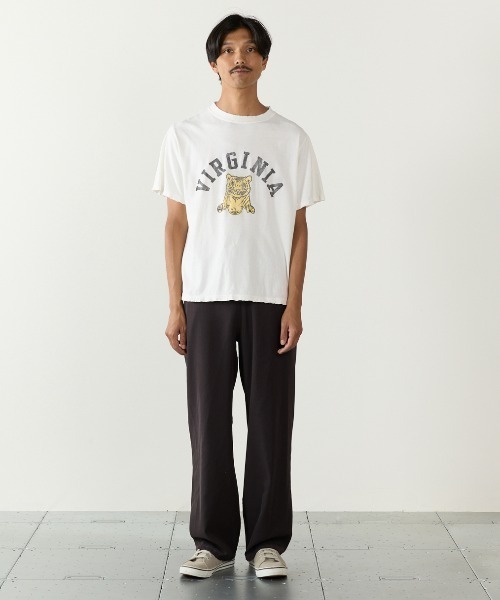 REMI RELIEF(レミレリーフ)の「REMI RELIEF/レミレリーフ NEW SP加工20/-天竺レギュラーT(VIRGINIA)クルーネックTシャツ 2026年春夏(Tシャツ/カットソー・メンズ・ブラック/オフホワイト・M/L/XL)」の3枚目の写真