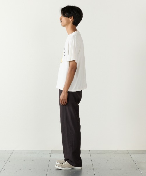 REMI RELIEF(レミレリーフ)の「REMI RELIEF/レミレリーフ NEW SP加工20/-天竺レギュラーT(VIRGINIA)クルーネックTシャツ 2026年春夏(Tシャツ/カットソー・メンズ・ブラック/オフホワイト・M/L/XL)」の4枚目の写真