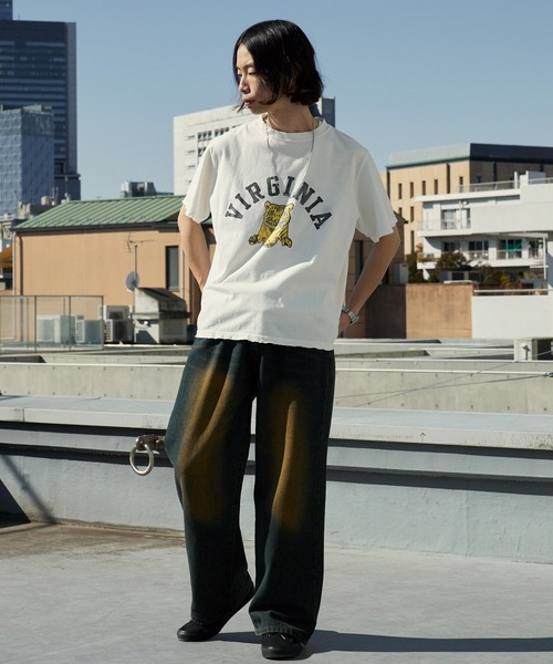REMI RELIEF(レミレリーフ)の「REMI RELIEF/レミレリーフ NEW SP加工20/-天竺レギュラーT(VIRGINIA)クルーネックTシャツ 2026年春夏(Tシャツ/カットソー・メンズ・ブラック/オフホワイト・M/L/XL)」の8枚目の写真