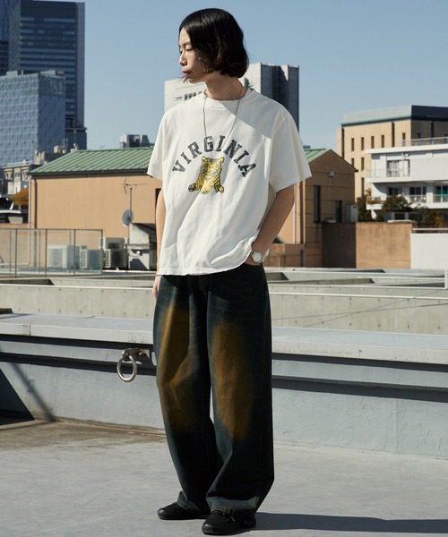 REMI RELIEF(レミレリーフ)の「REMI RELIEF/レミレリーフ NEW SP加工20/-天竺レギュラーT(VIRGINIA)クルーネックTシャツ 2026年春夏(Tシャツ/カットソー・メンズ・ブラック/オフホワイト・M/L/XL)」の9枚目の写真