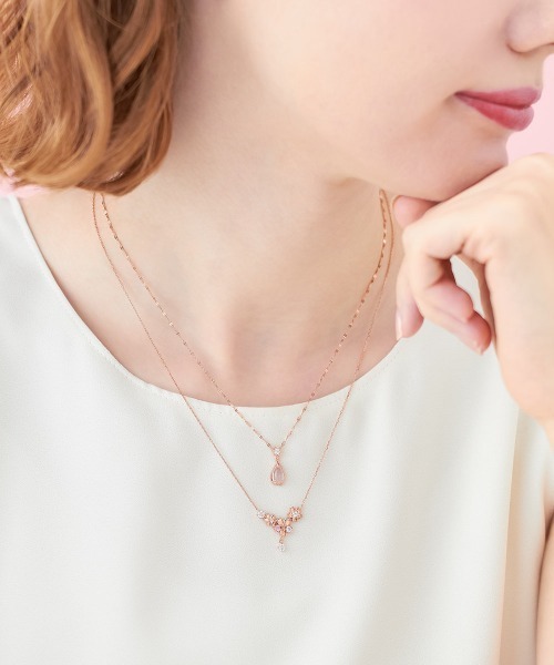 Canal 4℃（カナルヨンドシー）の「【SAKURA Collction】シルバー ネックレス 2本セット（ネックレス・レディース・ピンクゴールド・FREE）」の10枚目の写真