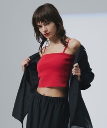uncrave（アンクレイヴ）の「スムースニット カップ付きバンドゥ（キャミソール）」