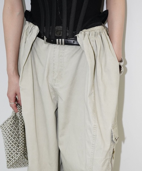 chuclla(チュクラ)の「ボリュームタックワイドカーゴパンツ chw26s099(その他パンツ・レディース・カーキ/ライトグレー/キャメル・S/M/L)」の13枚目の写真