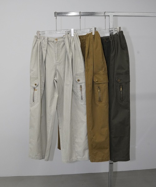 ボリュームタックワイドカーゴパンツ chw26s099-ファッション通販