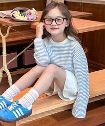 aimoha | 【aimoha-KIDS-】キッズ　シアーボーダーロングTシャツ(Tシャツ/カットソー)