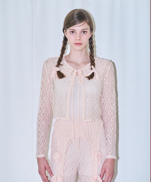 mieya mieya(ミーヤミーヤ)の「【mieya mieya】BABY LACE CARDIGAN/ベビーレースカーディガン(カーディガン/ボレロ・レディース・ホワイト/ブラック/ピンク・FREE)」の21枚目の写真