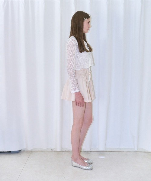 mieya mieya(ミーヤミーヤ)の「【mieya mieya】BABY LACE CARDIGAN/ベビーレースカーディガン(カーディガン/ボレロ・レディース・ホワイト/ブラック/ピンク・FREE)」の4枚目の写真