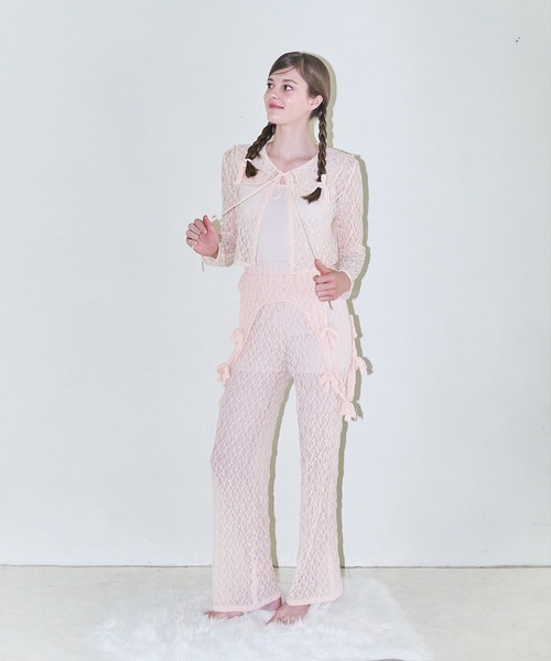 mieya mieya(ミーヤミーヤ)の「【mieya mieya】BABY LACE CARDIGAN/ベビーレースカーディガン(カーディガン/ボレロ・レディース・ホワイト/ブラック/ピンク・FREE)」の17枚目の写真