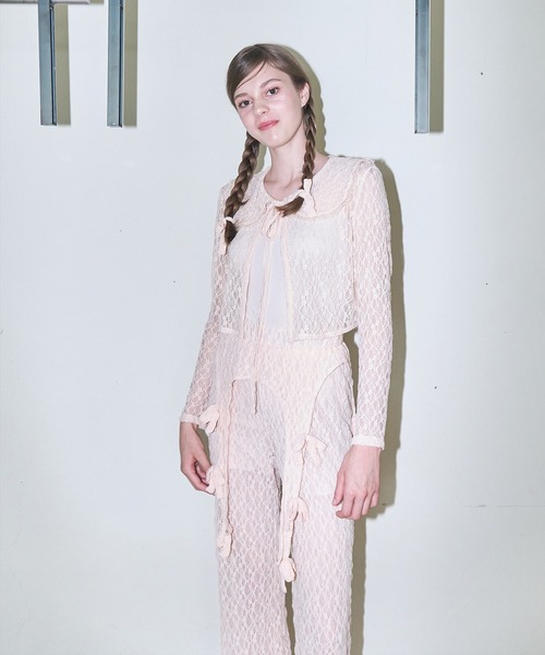 mieya mieya(ミーヤミーヤ)の「【mieya mieya】BABY LACE CARDIGAN/ベビーレースカーディガン(カーディガン/ボレロ・レディース・ホワイト/ブラック/ピンク・FREE)」の18枚目の写真