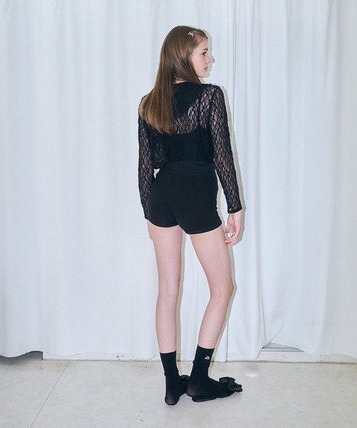 mieya mieya(ミーヤミーヤ)の「【mieya mieya】BABY LACE CARDIGAN/ベビーレースカーディガン(カーディガン/ボレロ・レディース・ホワイト/ブラック/ピンク・FREE)」の6枚目の写真