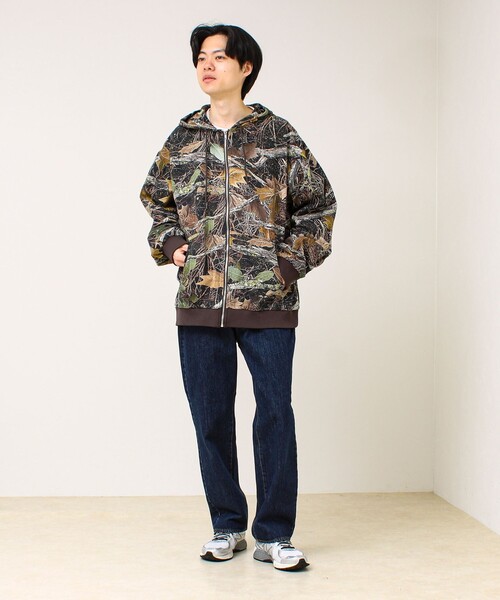 GLOSTER(グロスター)の「【タフに着回す】キャンバス/デニム ジップパーカー(ブルゾン・メンズ・ベージュ/カモフラージュ/インディゴブルー・L/M)」の8枚目の写真