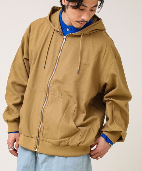 GLOSTER(グロスター)の「【タフに着回す】キャンバス/デニム ジップパーカー(ブルゾン・メンズ・ベージュ/カモフラージュ/インディゴブルー・L/M)」の14枚目の写真