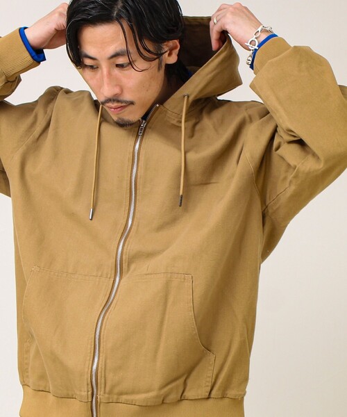 GLOSTER(グロスター)の「【タフに着回す】キャンバス/デニム ジップパーカー(ブルゾン・メンズ・ベージュ/カモフラージュ/インディゴブルー・L/M)」の15枚目の写真
