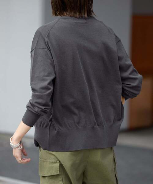 SLOBE IENA（スローブイエナ）の「《シリーズあり》コットンキュプラクルーネックカーディガン（カーディガン/ボレロ・レディース・アイボリー/ベージュ/ピンク/チャコールグレー・FREE）」の16枚目の写真