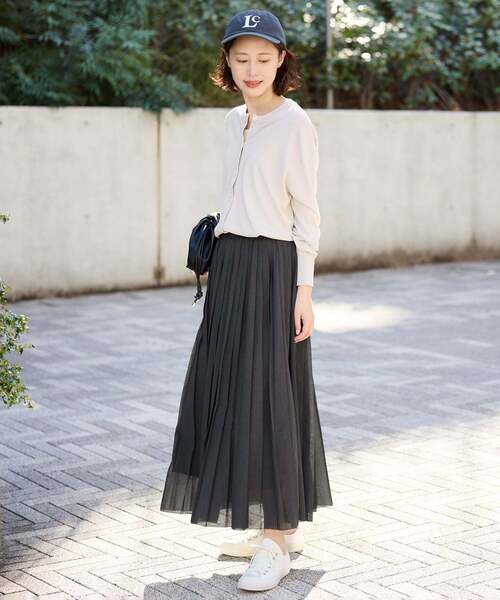 SLOBE IENA（スローブイエナ）の「《シリーズあり》コットンキュプラクルーネックカーディガン（カーディガン/ボレロ・レディース・アイボリー/ベージュ/ピンク/チャコールグレー・FREE）」の21枚目の写真