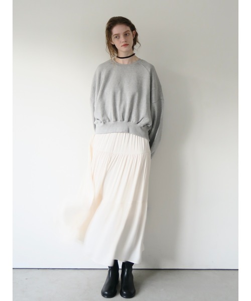 miies miim(ミーエスミーム)の「big raglan sweat(スウェット・レディース・グレー・FREE)」の8枚目の写真