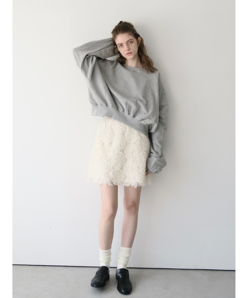 miies miim(ミーエスミーム)の「big raglan sweat(スウェット・レディース・グレー・FREE)」の9枚目の写真