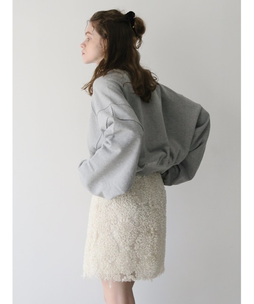 miies miim(ミーエスミーム)の「big raglan sweat(スウェット・レディース・グレー・FREE)」の6枚目の写真