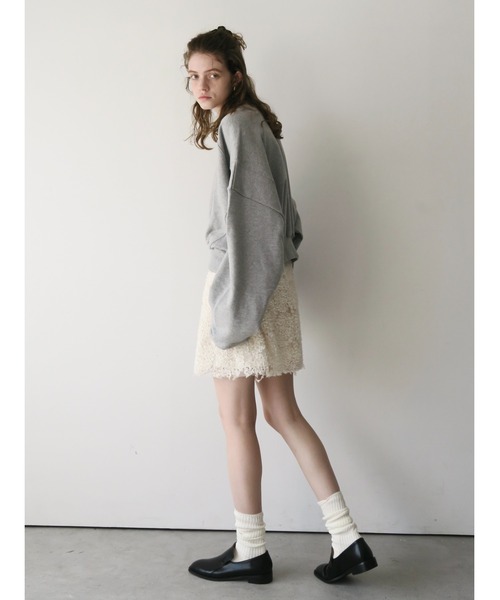 miies miim(ミーエスミーム)の「big raglan sweat(スウェット・レディース・グレー・FREE)」の10枚目の写真