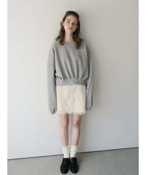 miies miim(ミーエスミーム)の「big raglan sweat(スウェット・レディース・グレー・FREE)」の11枚目の写真
