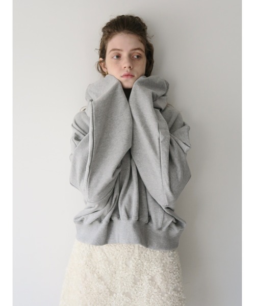 miies miim(ミーエスミーム)の「big raglan sweat(スウェット・レディース・グレー・FREE)」の4枚目の写真
