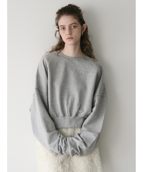 miies miim(ミーエスミーム)の「big raglan sweat(スウェット・レディース・グレー・FREE)」の2枚目の写真