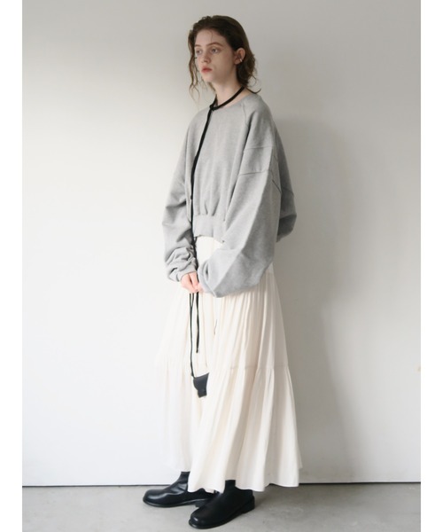 miies miim(ミーエスミーム)の「big raglan sweat(スウェット・レディース・グレー・FREE)」の13枚目の写真