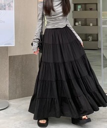 STAY MOTION（ステイモーション）の「【WEB限定】ティアードロングスカート［韓国ファッション カジュアル］≪新作≫（スカート）」