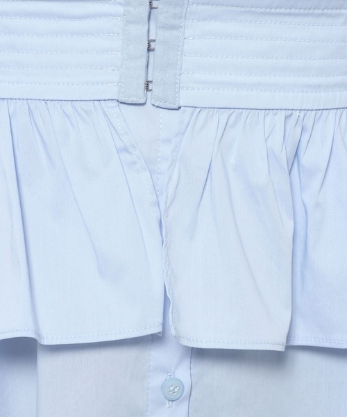 mysty woman（ミスティウーマン）の「ビスチェSETレギュラーシャツLS　659799（シャツ/ブラウス・レディース・オフホワイト/ブラック/ブルー・FREE）」の17枚目の写真