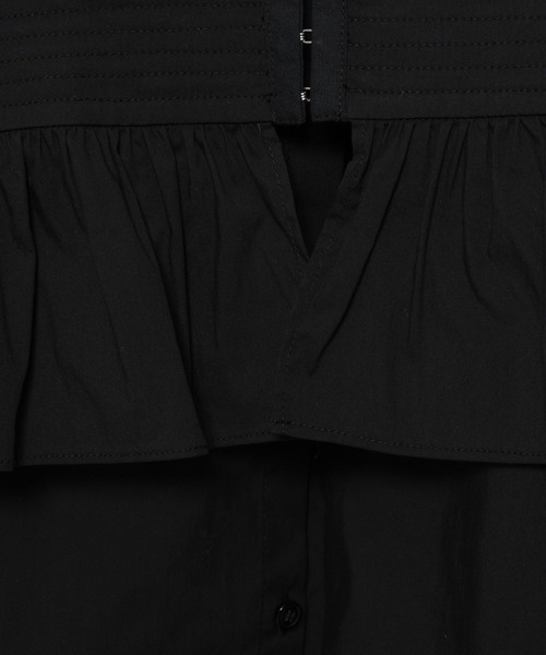 mysty woman（ミスティウーマン）の「ビスチェSETレギュラーシャツLS　659799（シャツ/ブラウス・レディース・オフホワイト/ブラック/ブルー・FREE）」の22枚目の写真