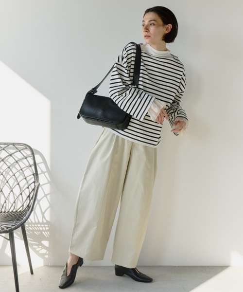 Libra Cue(リブラ キュー)の「フリルチュールスリーブカットソー(Tシャツ/カットソー・レディース・アイボリー/ブラック・FREE)」の14枚目の写真