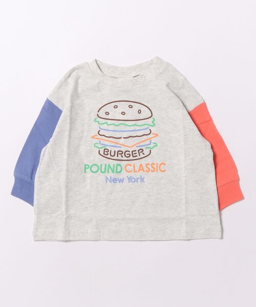 BREEZE(ブリーズ)の「グラフィックバリエーションロンT(Tシャツ/カットソー・キッズ・その他11/キナリ/ミント/ネイビー/ブラック/その他12/ピンク/ライム/グレー/オフホワイト・80/90/100/110/120/130/140/150)」の10枚目の写真