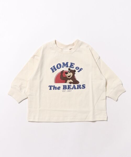 BREEZE(ブリーズ)の「グラフィックバリエーションロンT(Tシャツ/カットソー・キッズ・その他11/キナリ/ミント/ネイビー/ブラック/その他12/ピンク/ライム/グレー/オフホワイト・80/90/100/110/120/130/140/150)」の3枚目の写真