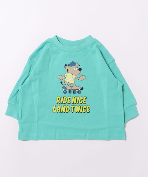 BREEZE(ブリーズ)の「グラフィックバリエーションロンT(Tシャツ/カットソー・キッズ・その他11/キナリ/ミント/ネイビー/ブラック/その他12/ピンク/ライム/グレー/オフホワイト・80/90/100/110/120/130/140/150)」の6枚目の写真