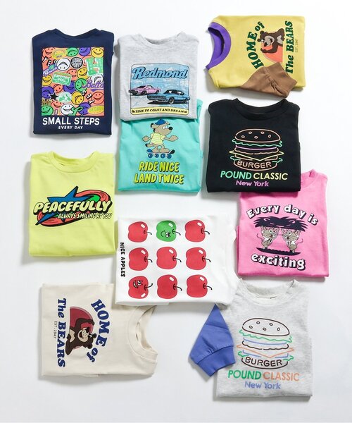 BREEZE(ブリーズ)の「グラフィックバリエーションロンT(Tシャツ/カットソー・キッズ・その他11/キナリ/ミント/ネイビー/ブラック/その他12/ピンク/ライム/グレー/オフホワイト・80/90/100/110/120/130/140/150)」の21枚目の写真
