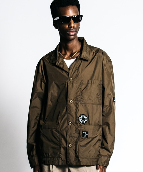 CRIMIE（クライミー）の「PATCHWORK LOGO NYLON WINDBREAKER SHIRT JACKET（シャツ/ブラウス・メンズ・ブラウン/ブラック・M/L/XL/XXL）」の2枚目の写真