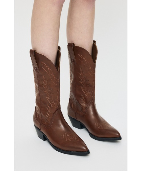 MOUSSY（マウジー）の「【26年SS新作】WESTERN ブーツ（ブーツ・レディース・ブラック/ブラウン・SMALL/MEDIUM/LARGE）」の2枚目の写真