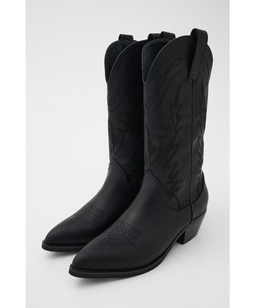 MOUSSY（マウジー）の「【26年SS新作】WESTERN ブーツ（ブーツ・レディース・ブラック/ブラウン・SMALL/MEDIUM/LARGE）」の4枚目の写真