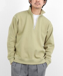 NOLLEY’S | リブダンボール スタンドハーフジップ プルオーバー 26SS(スウェット)
